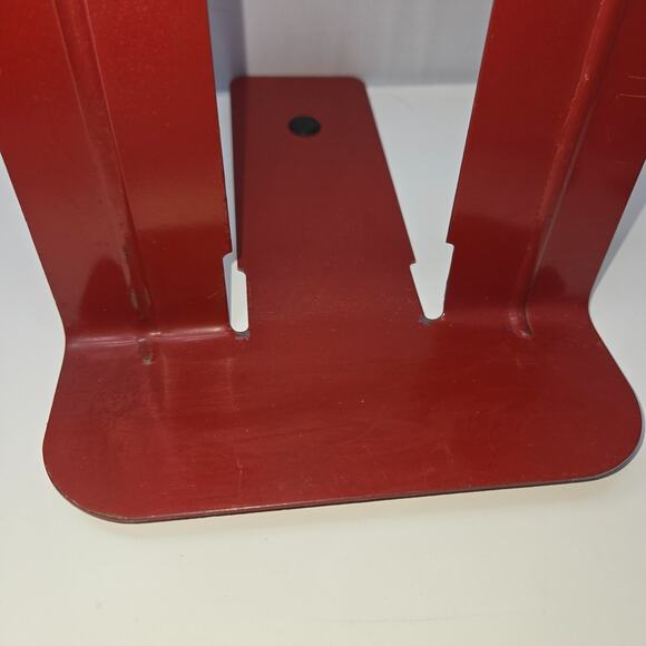 WT Rogers Greek Key Art Deco Bookends 7 Total Red Blue Grey 6" W x 8" H Vintage - Picture 7 of 16